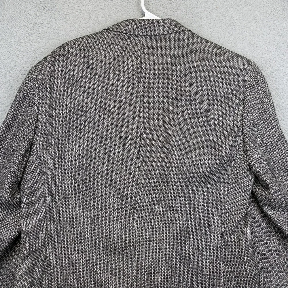 Vintage Christian Dior Sport Coat Blazer Mens 42R Gray Wool Silk Tweed Check‎